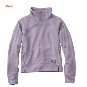 NWT L.L. Bean women’s air light funnel neck pullover in light purple